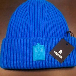 MACKAGE, ELECTRIC BLUE WOOL beanie HAT